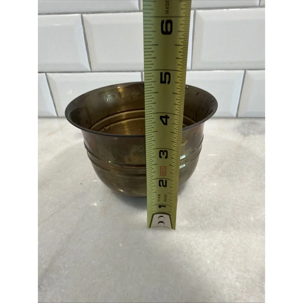 Vintage Brass Pot Made In Korea For FTD Floral 1979